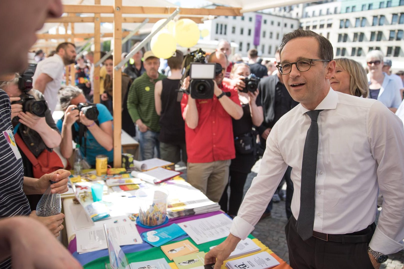 Heiko Maas von der SPD beim Aktionstag für sexuelle Vielfalt.