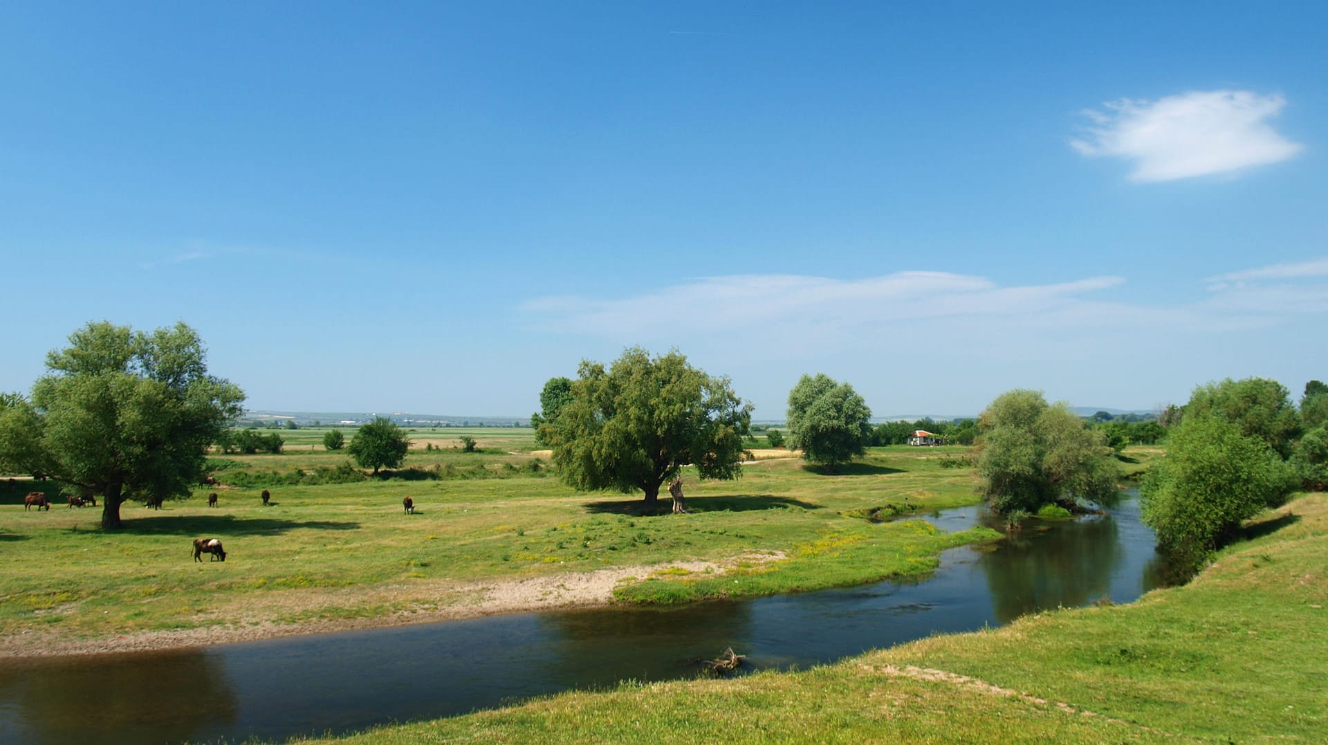 Südlich der Industriestadt Sliven am Rande des Balkangebirges ist die Landschaft weit