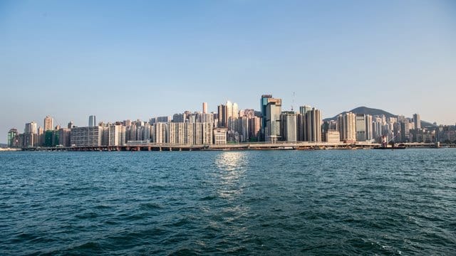 Die Skyline von Hongkong. Die Skyline von Hongkong.