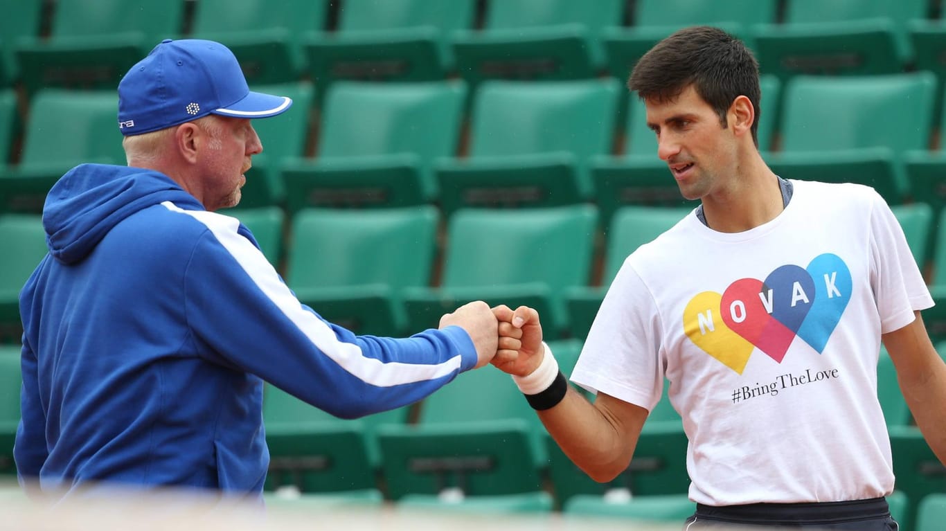Erfolgsduo: Becker (l.) und Djokovic holten während ihrer dreijährigen Zusammenarbeit sechs Grand-Slam-Titel und 25 Turniersiege.