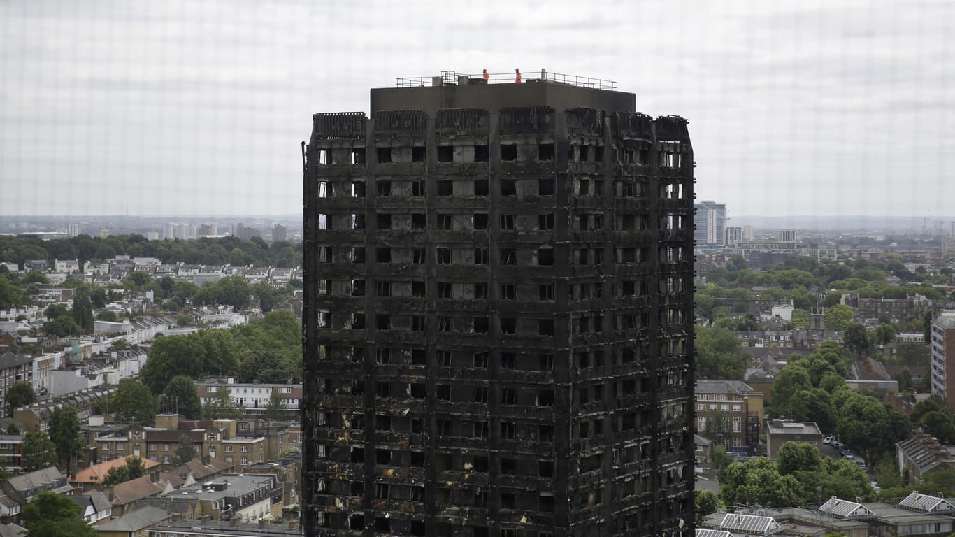 Bei der Brandkatastrophe im Grenfell Tower in London am 14.06.2017 starben zahlreiche Menschen.