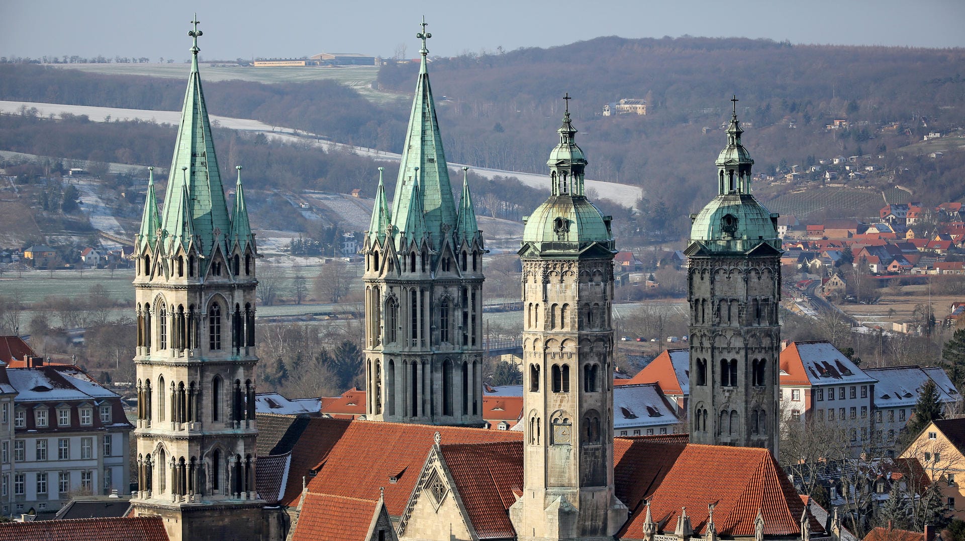 Der Blick auf den Dom von Naumburg/Saale.