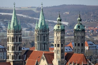 Der Blick auf den Dom von Naumburg/Saale.