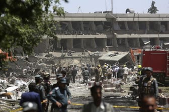 Zerstörte deutsche Botschaft in Kabul