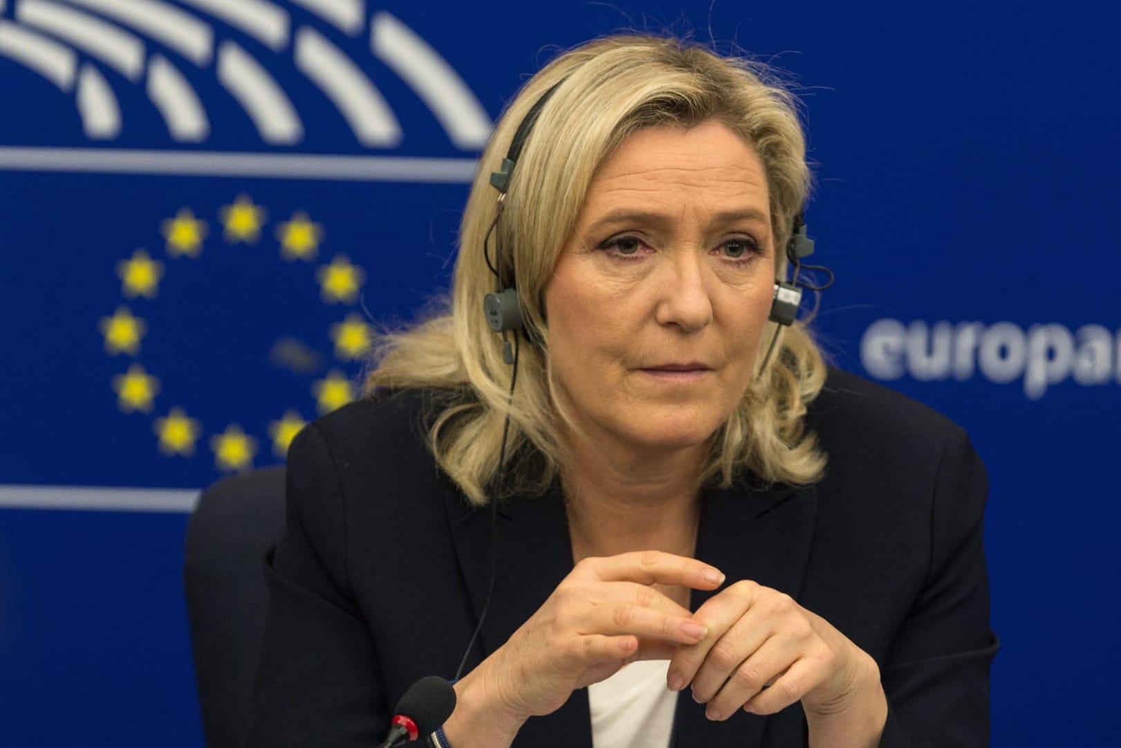 Die FN-Vorsitzende Marine Le Pen während einer Sitzung im Europaparlament.