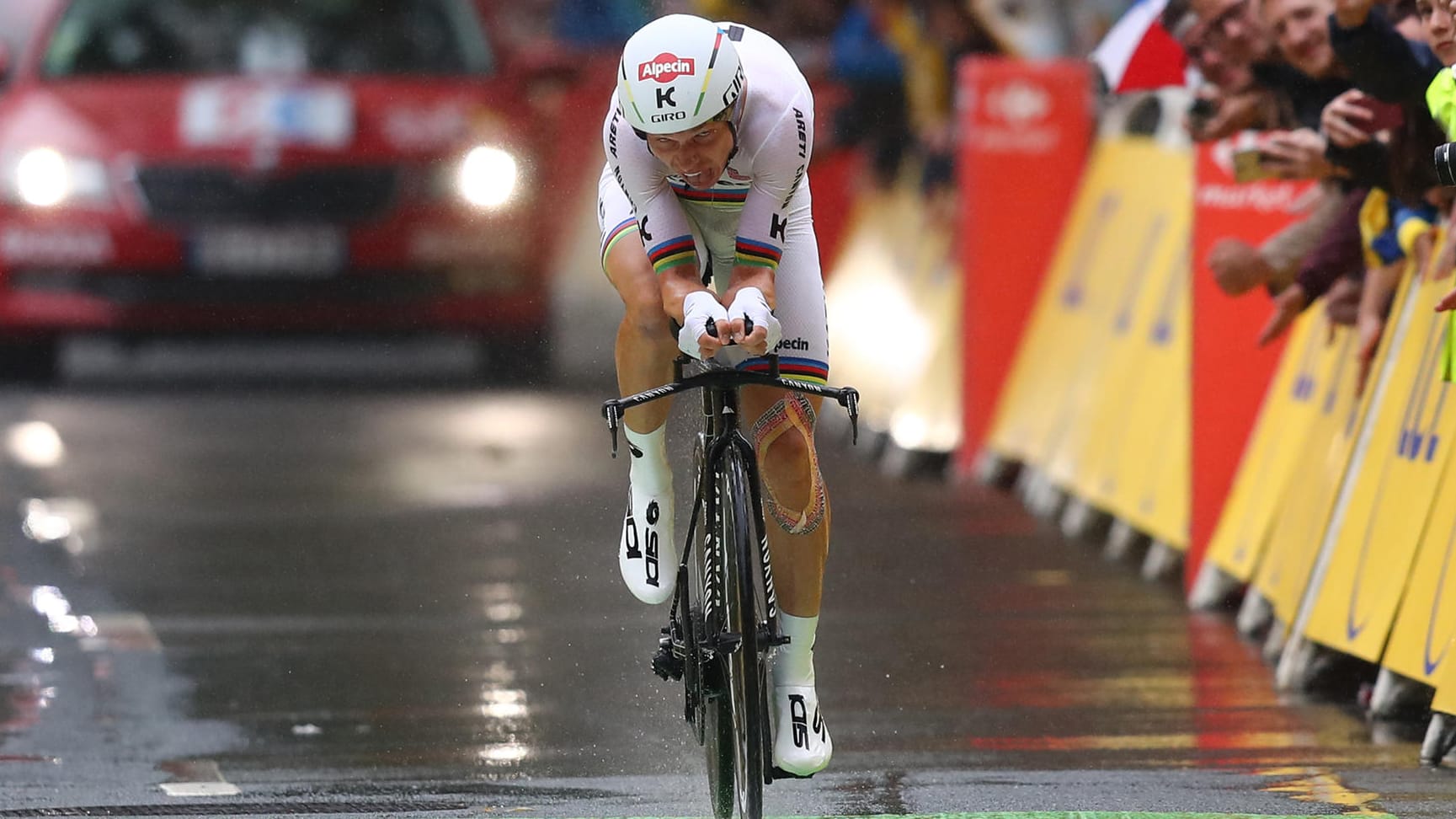 Tony Martin vom Team Katusha bei der Zieleinfahrt.