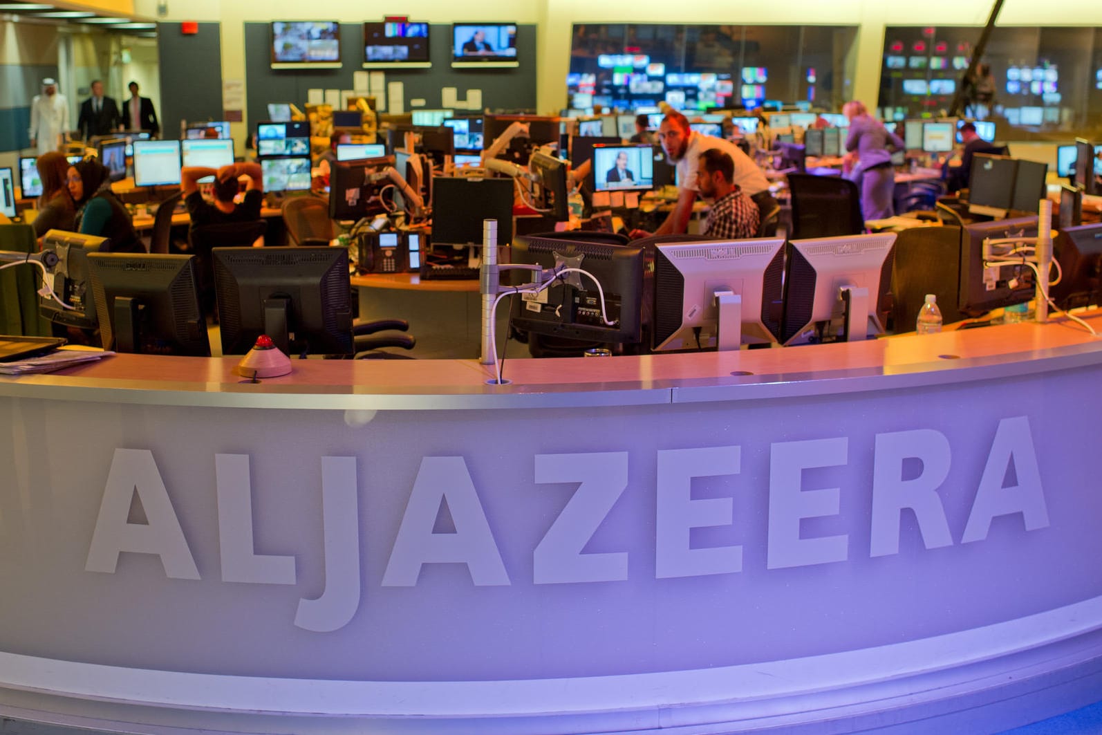 Eine der Forderungen: Schließung des TV-Senders Al-Dschasira