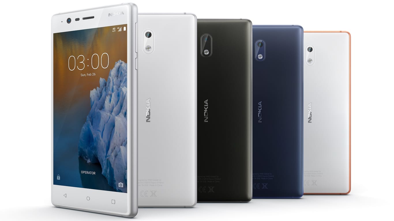 Das Nokia 3 erscheint mit Android 7.1 im Juli 2017.
