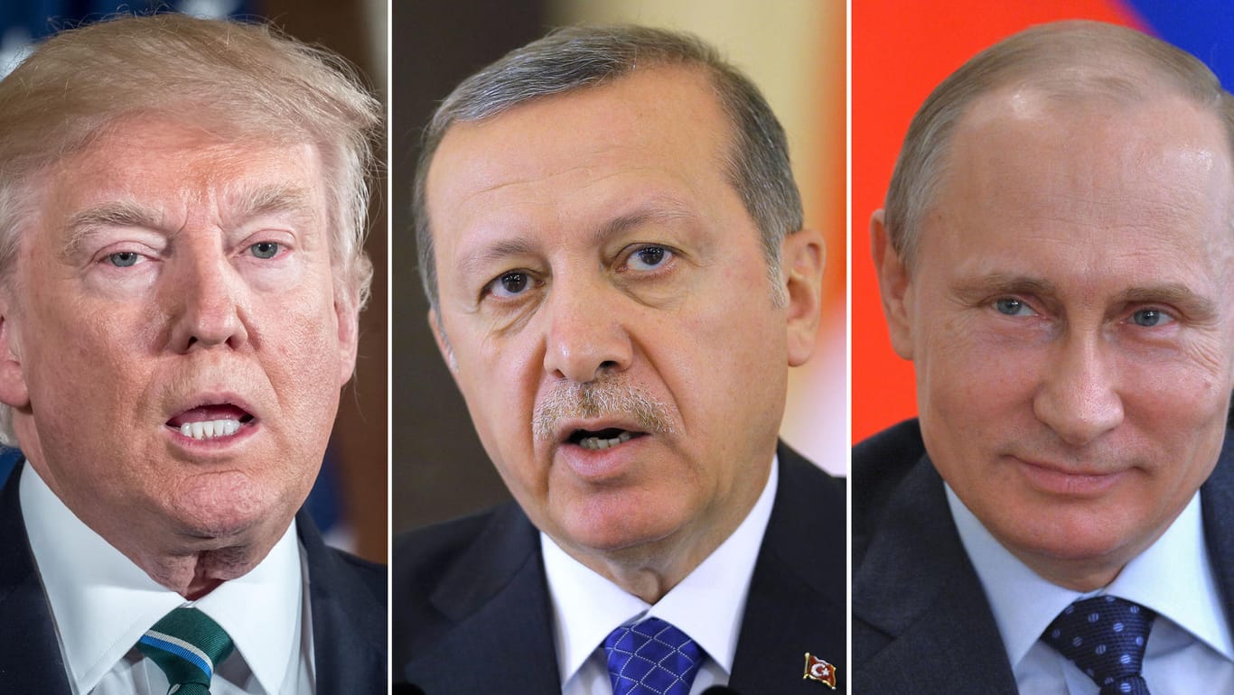 3 Lieblingsfeinde gibt es für die Gegner: Trump, Putin und Erdogan.