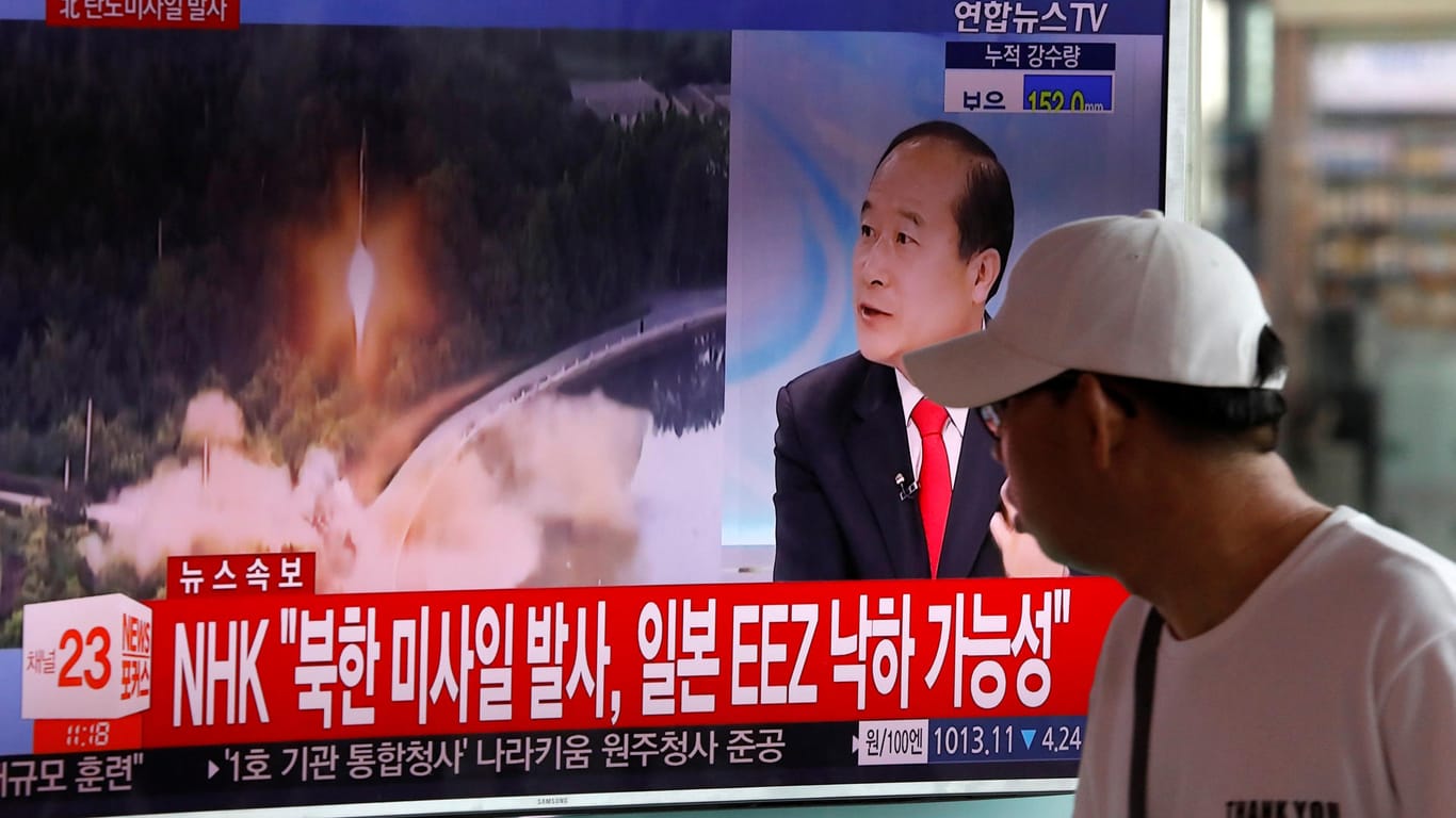 Südkoreas Medien berichten über die erneute Provokation des Nachbarlandes im Fernsehen.