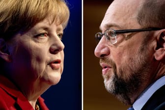 Angela Merkel und Martin Schultz werden am 3. September bei einem TV-Duell gegeneinander antreten.