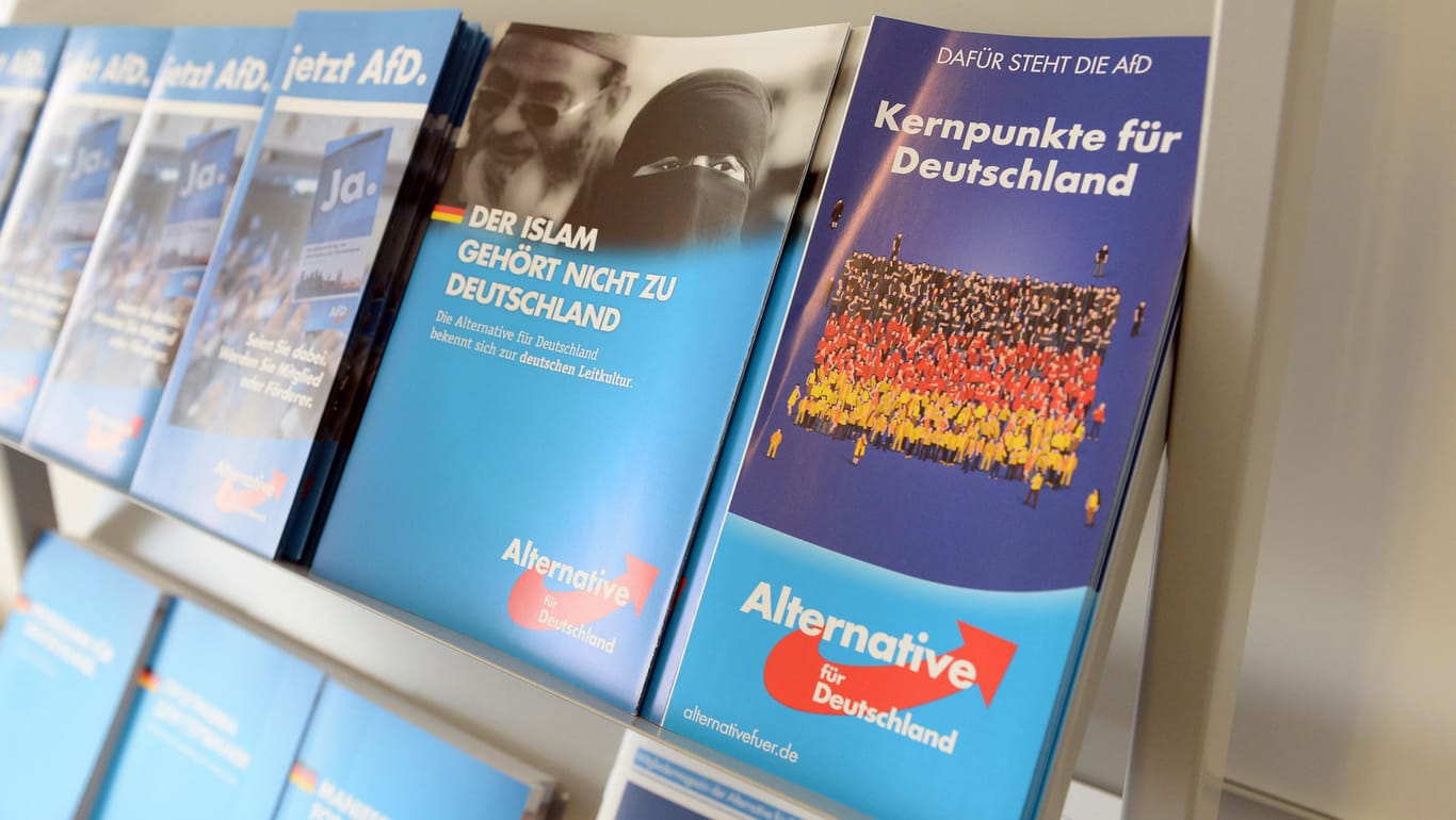 Werbematerial der AfD für die Bundestagswahl.