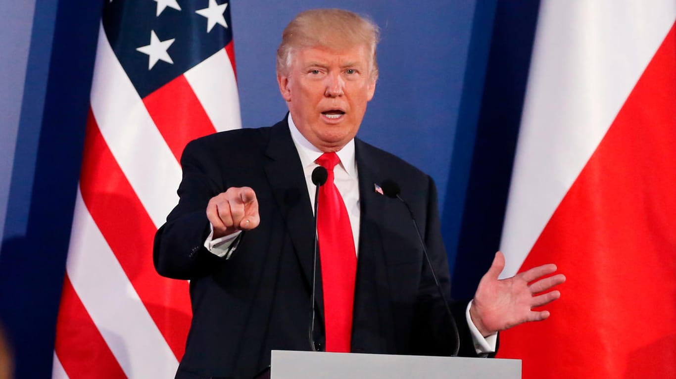 Bei seinem Besuch in Polen kritisierte US-Präsident Donald Trump Russland scharf.