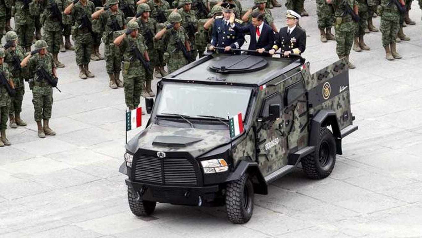 Kitam, das "Wildschwein": Das schwerste Geschütz fährt die mexikanische Delegation auf.
