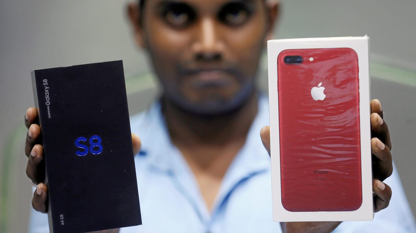 Apple und Samsung: Auf dem Smartphone-Markt harte Konkurrenten.