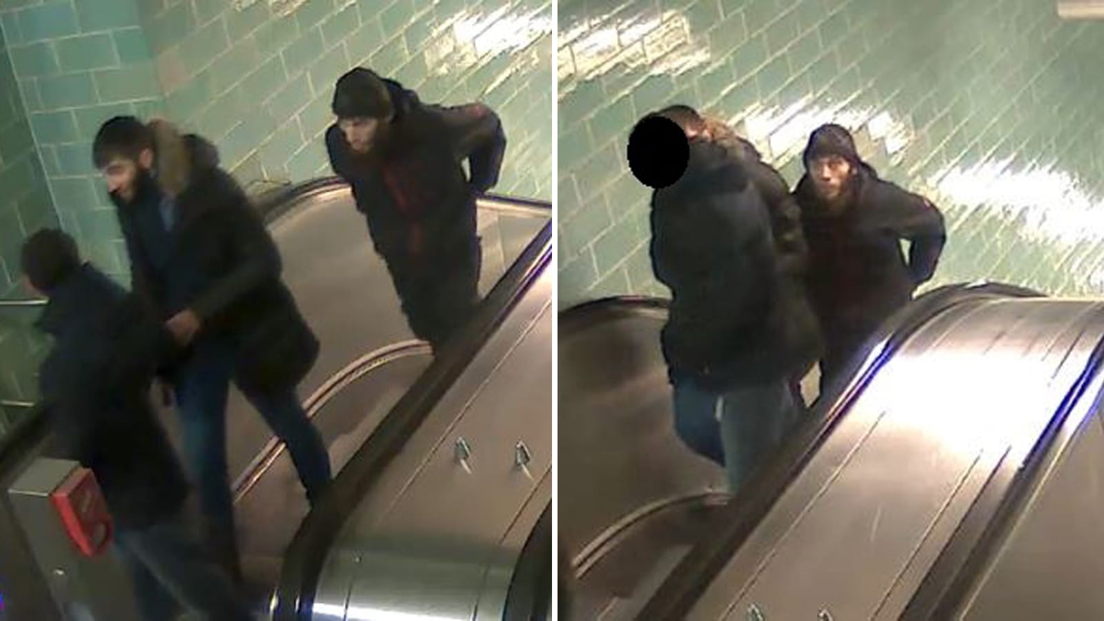 Die mutmaßlichen U-Bahn-Schläger auf Fahndungsfotos der Polizei.