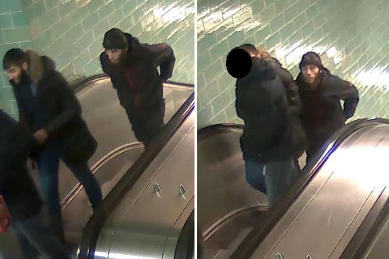 Die mutmaßlichen U-Bahn-Schläger auf Fahndungsfotos der Polizei.