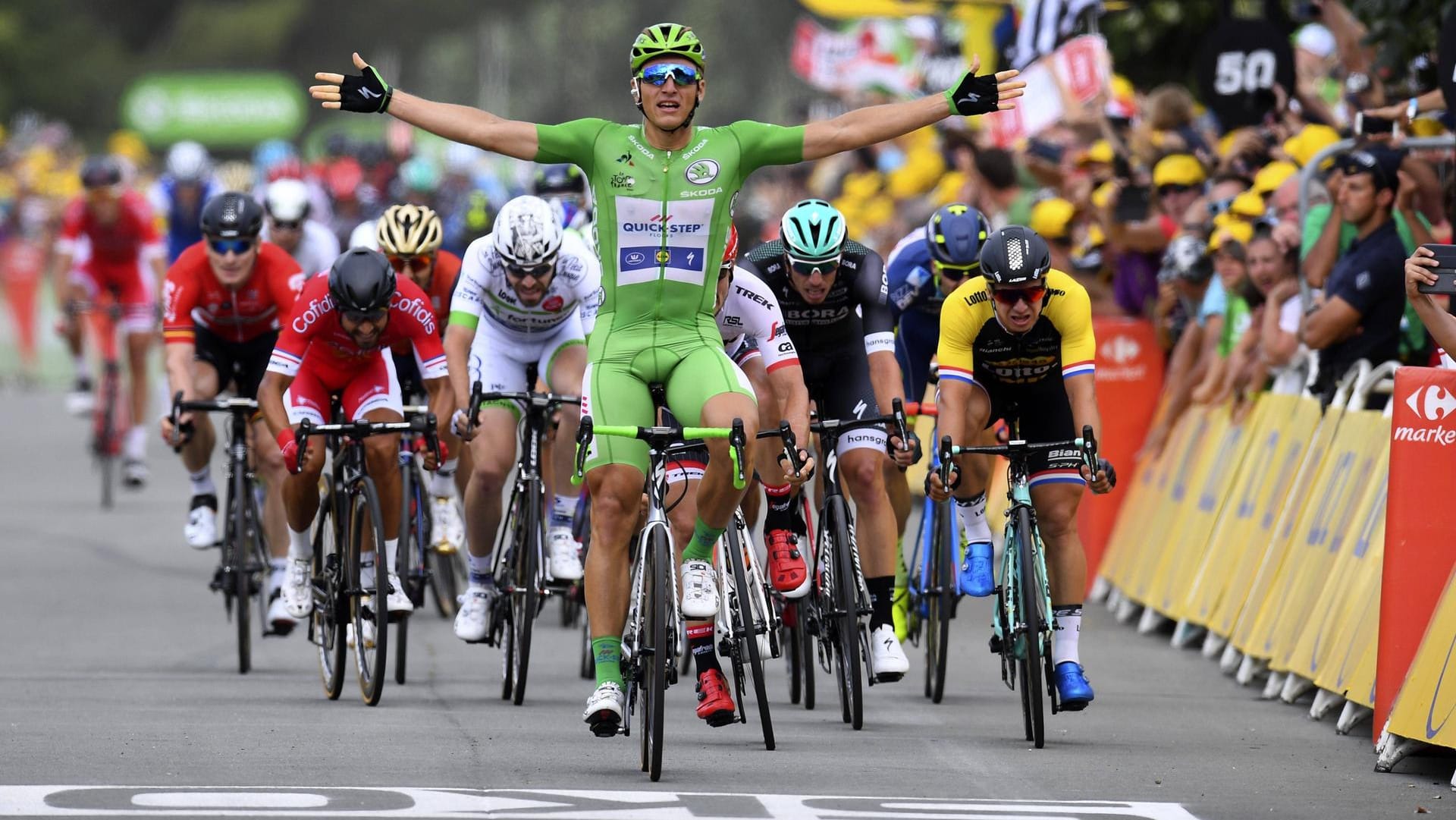 Der überragende Sprinter der Tour: Marcel Kittel holt im Zielsprint von Bergerac seinen vierten Etappensieg.