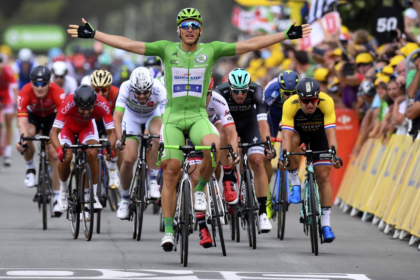 Der überragende Sprinter der Tour: Marcel Kittel holt im Zielsprint von Bergerac seinen vierten Etappensieg.