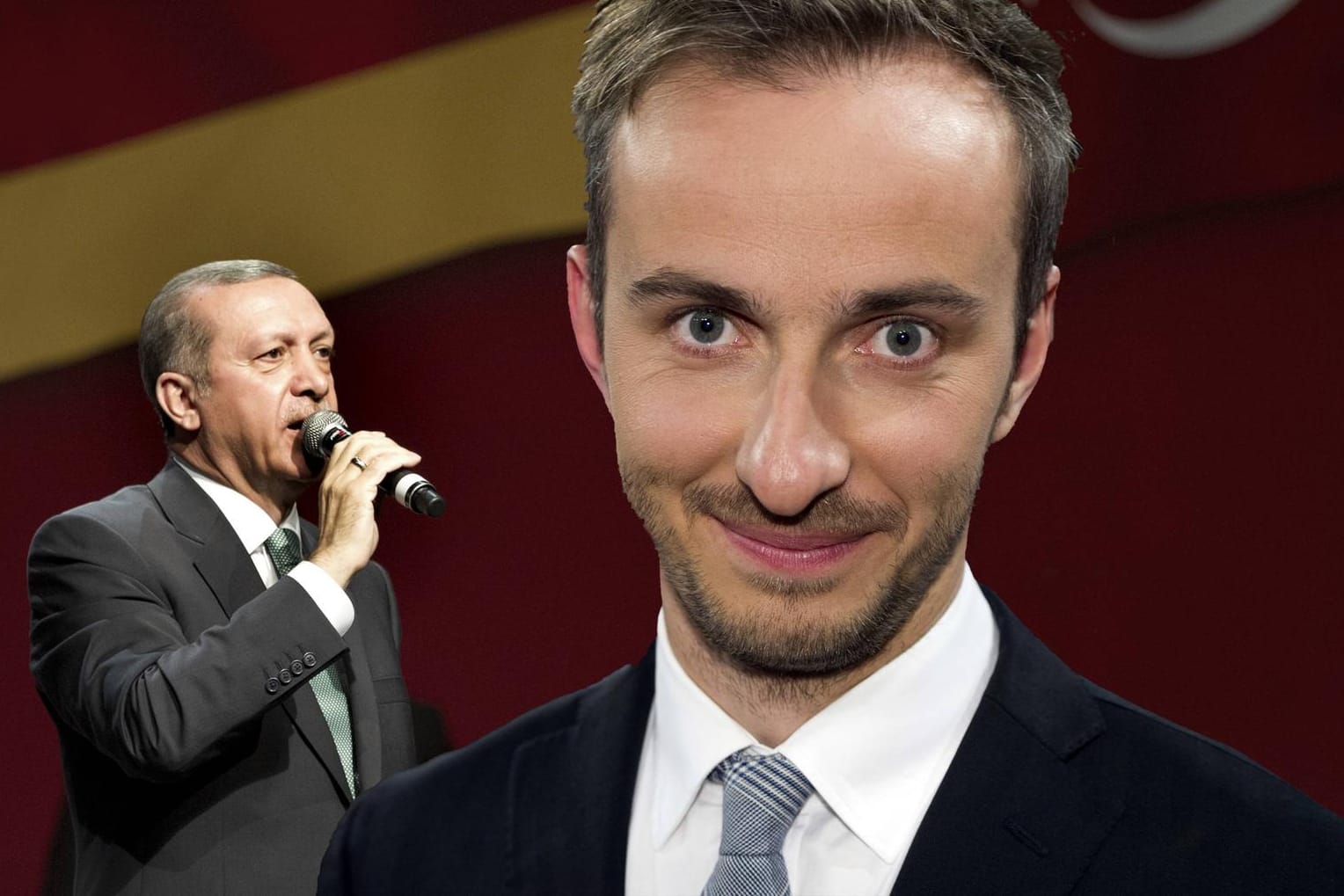 Der türkische Präsident Recep Tayyip Erdogan und Moderator Jan Böhmermann.