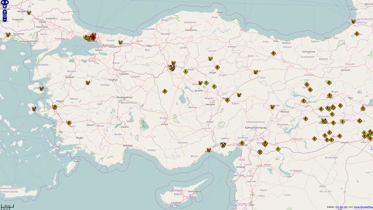 In den Feriengebieten an der türkischen Mittelmeerküste gab es von Mai 2016 bis Mai 2017 keine Attentate.