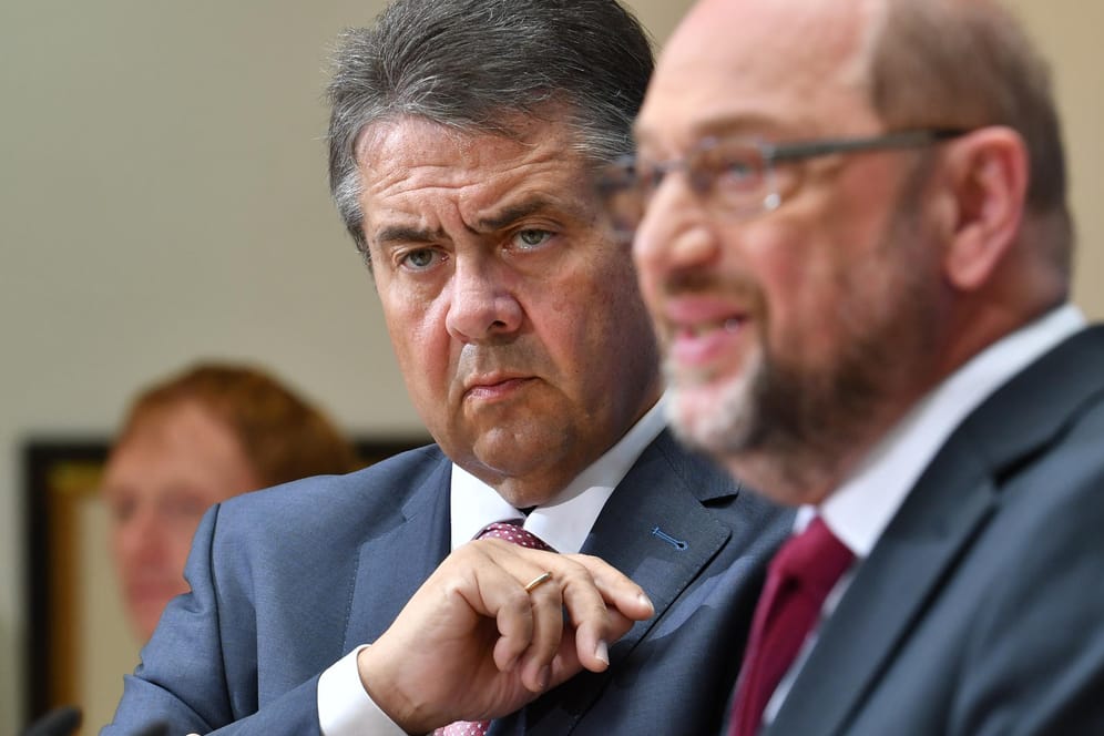 Sigmar Gabriel und Martin Schulz (SPD)