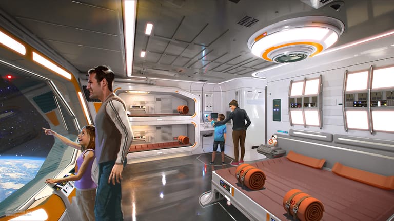 Disney verspricht mit seinem Star Wars Hotel ein mehrtägiges, authentisches Star Wars Abenteuer. (Konzeptzeichnung)