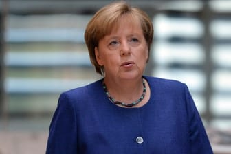 Bundeskanzlerin Angela Merkel (CDU) kommt in Berlin zum ARD-Sommerinterview.