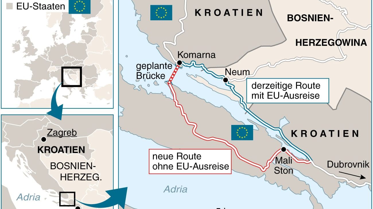 Kroatien baut Touristen eine Brücke