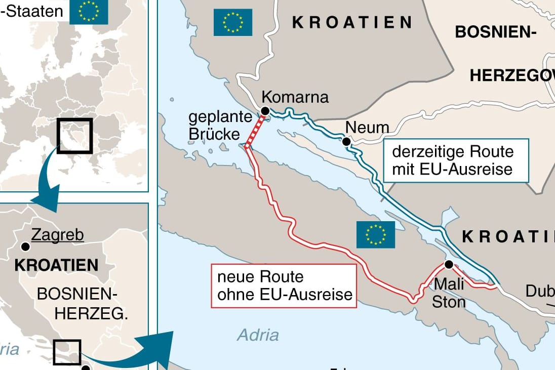 Kroatien baut Touristen eine Brücke