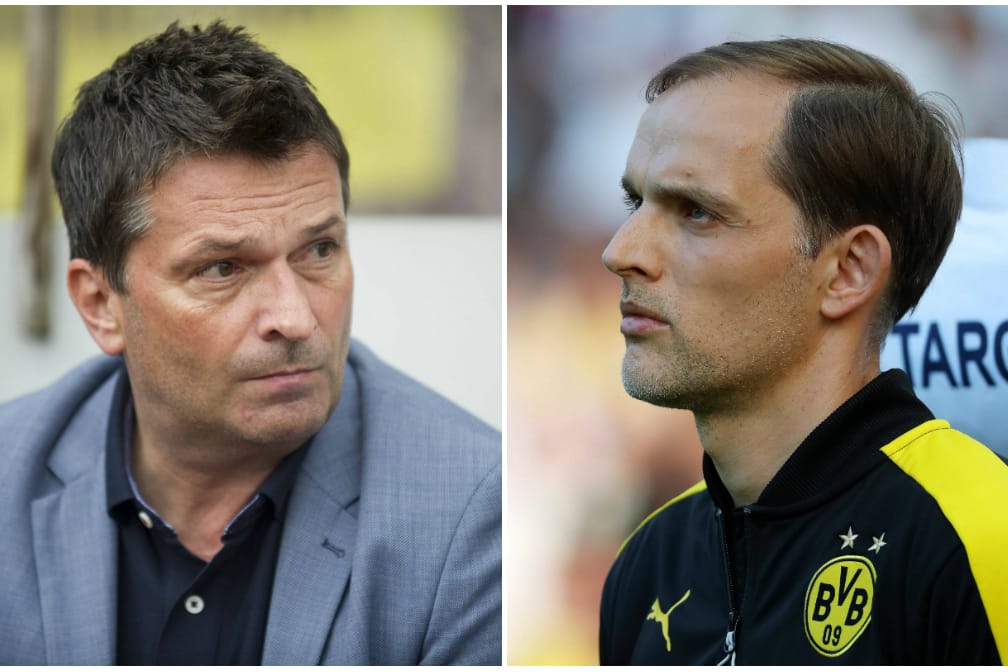 Schalkes Manager Christian Heidel (li.) und Ex-BVB-Trainer Thomas Tuchel kennen sich noch aus Mainzer Zeiten.