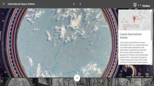 Raumfahrt-Interessierte können jetzt die Internationale Raumstation direkt von zu Hause aus erforschen. (Screenshot: Google)