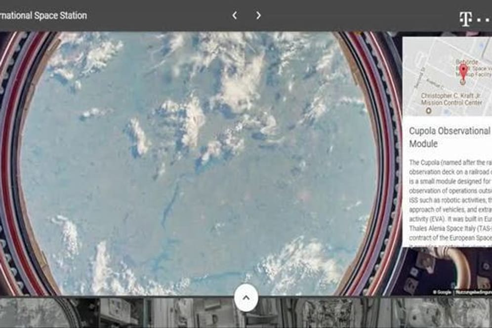 Raumfahrt-Interessierte können jetzt die Internationale Raumstation direkt von zu Hause aus erforschen. (Screenshot: Google)