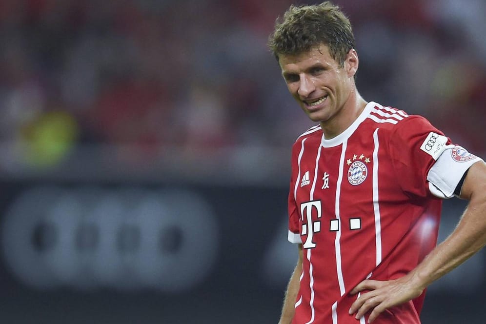 Glücklos: Thomas Müller im Spiel gegen den AC Mailand.