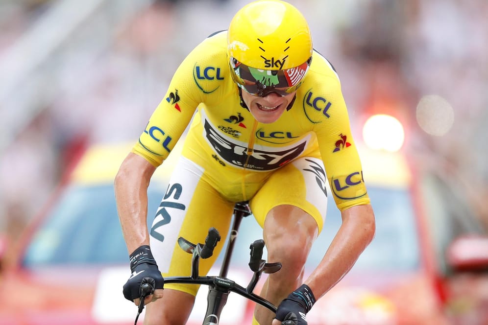 Christopher Froome beim Zeitfahren auf der 20. Etappe der Tour de France.