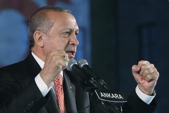 Der türkische Präsident Recep Tayyip Erdogan bei einer Veranstaltung des Parlaments in Ankara.