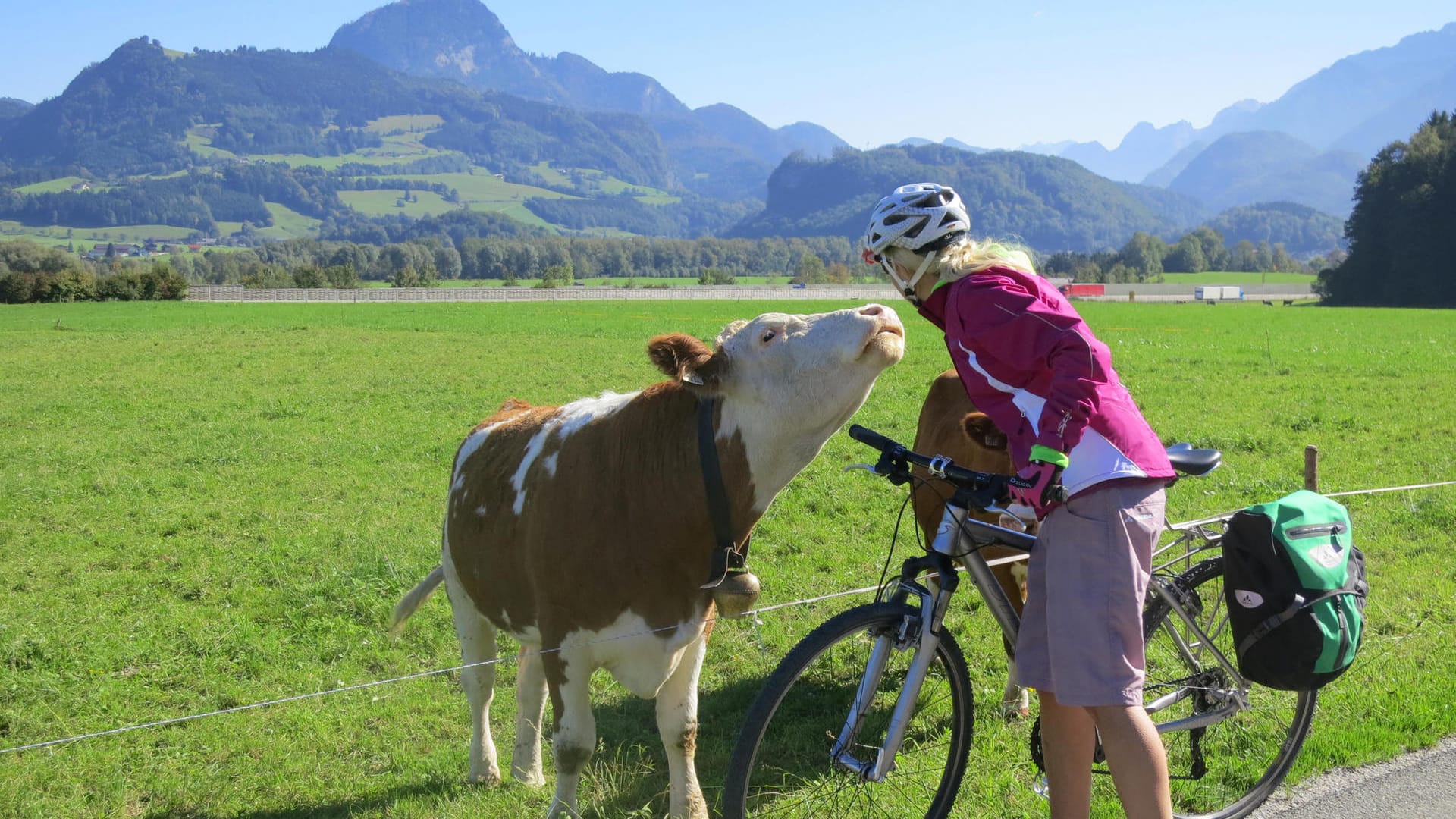 Auf dem Tauernradweg bei Kuchl die Natur ganz nah erleben.