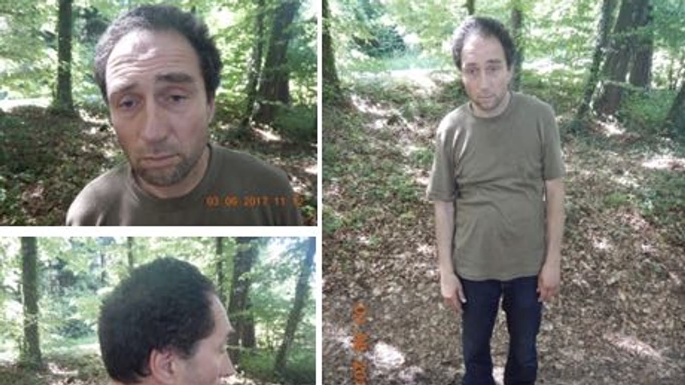 Mithilfe dieser Fotografien fahndet die Polizei nach dem Tatverdächtigen Franz Wrousis. Mittlerweile soll er eine Glatze tragen.