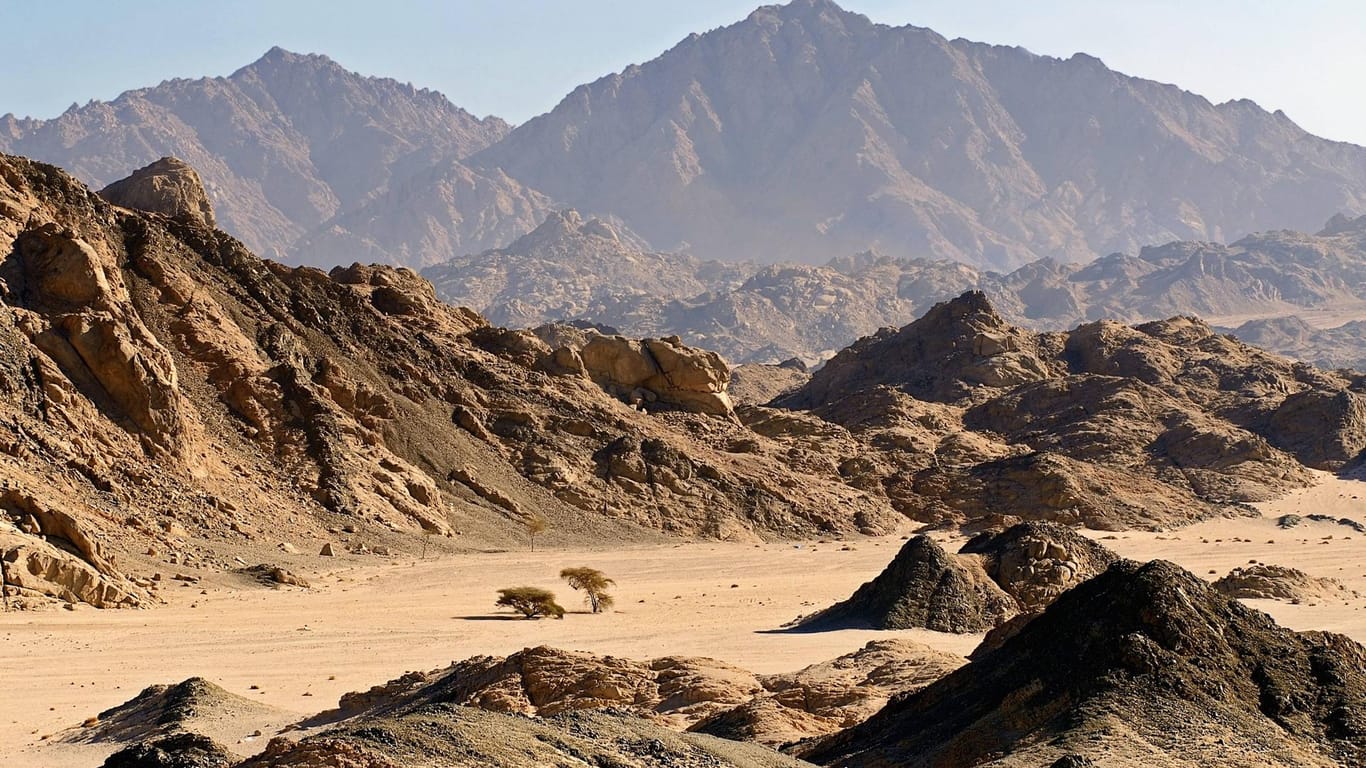 Die Wüste von Sinai in der Nähe von Sharm el Sheik in Ägypten
