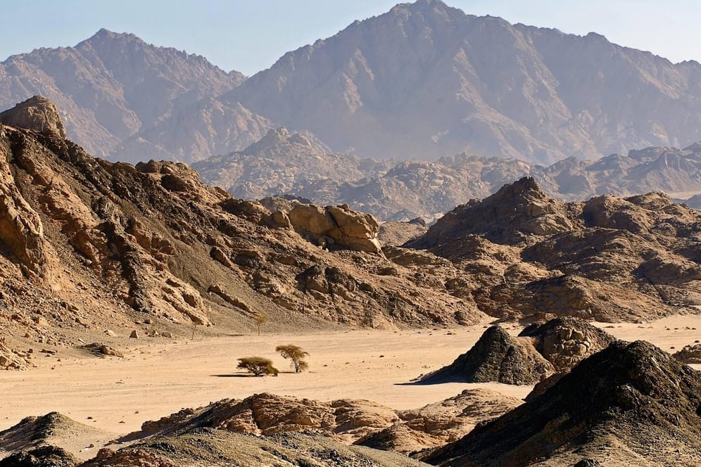 Die Wüste von Sinai in der Nähe von Sharm el Sheik in Ägypten