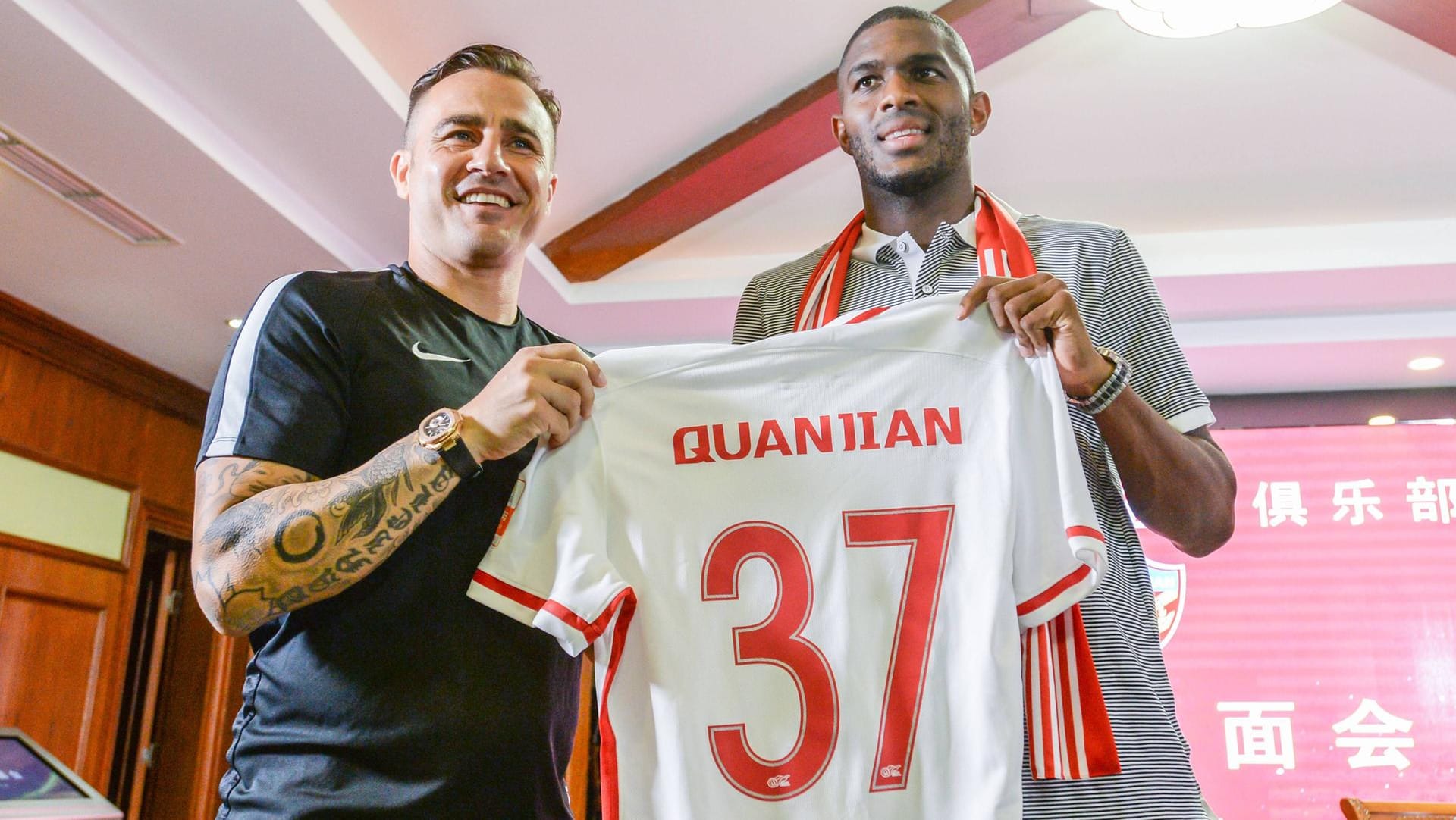 Trainer Fabio Cannavaro bewies Geduld und lockte Anthony Modeste nach monatelangem Poker nach China.