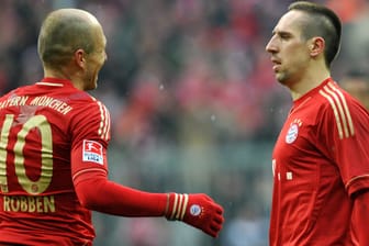 Arjen Robben (r.) und Franck Ribéry spielen seit 2009 zusammen beim FC Bayern München.