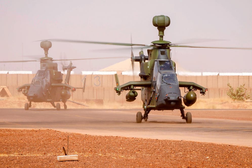 Kampfhubschrauber vom Typ Tiger beim Einsatz in Gao (Mali).