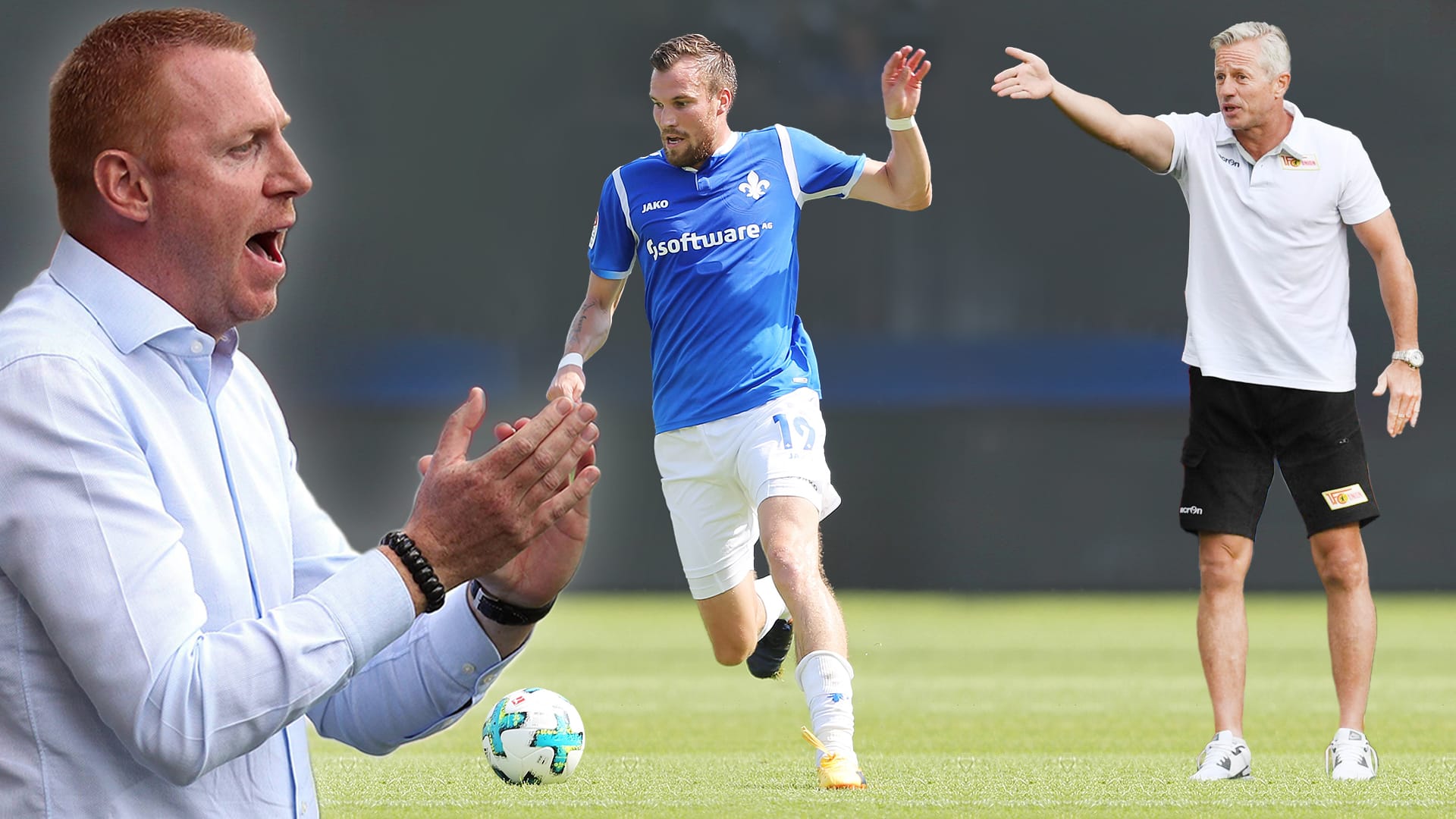 Die Gesichter der 2. Liga: Ingolstadt-Trainer Maik Walpurgis (v. l.), Darmstadt-Star Kevin Großkreutz und Union-Trainer Jens Keller Die Gesichter der 2. Liga: Ingolstadt-Trainer Maik Walpurgis (v. l.), Darmstadt-Star Kevin Großkreutz und Union-Trainer Jens Keller