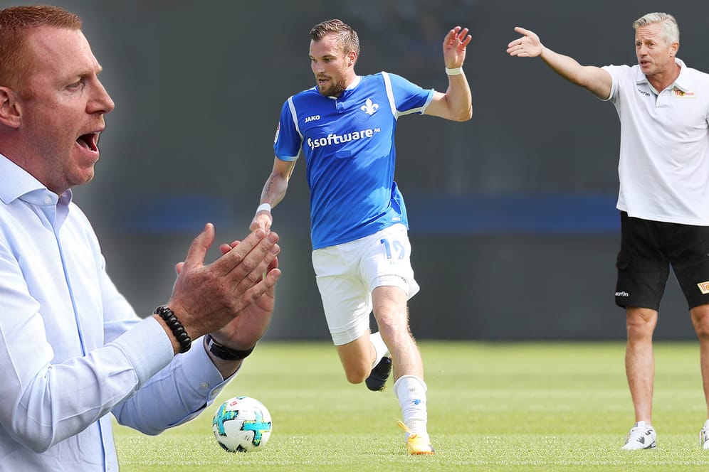 Die Gesichter der 2. Liga: Ingolstadt-Trainer Maik Walpurgis (v. l.), Darmstadt-Star Kevin Großkreutz und Union-Trainer Jens Keller