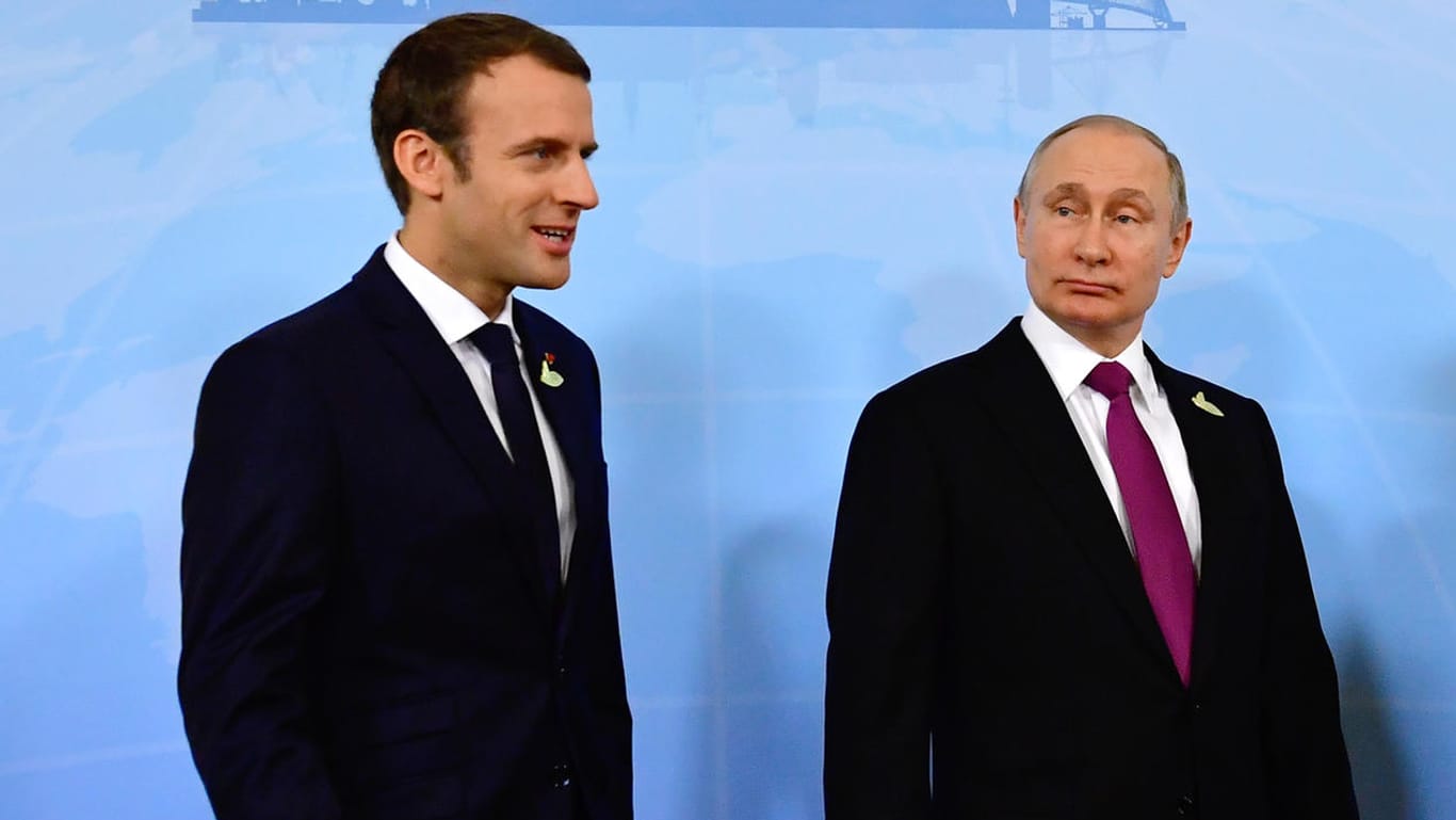 Emmanuel Macron und Wladimir Putin beim G20-Gipfel in Hamburg.
