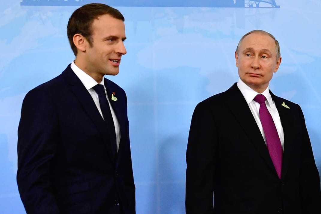 Emmanuel Macron und Wladimir Putin beim G20-Gipfel in Hamburg.