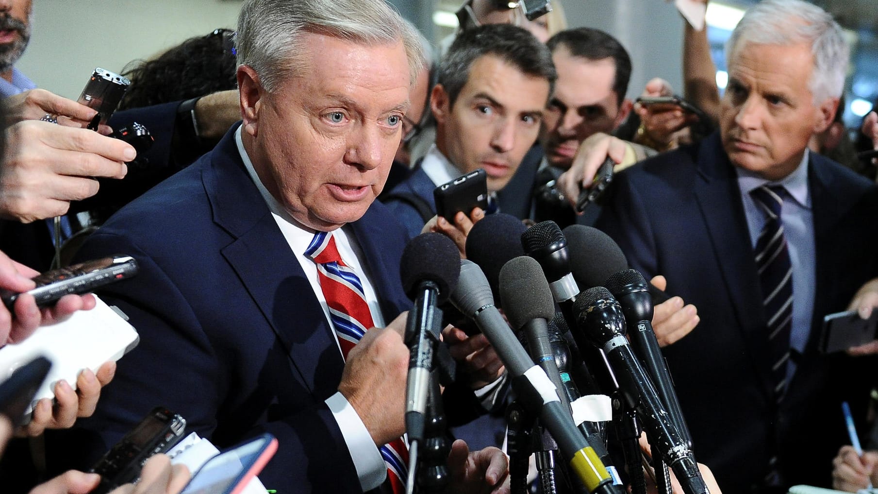 Der republikanische Senator Lindsey Graham Der republikanische Senator Lindsey Graham