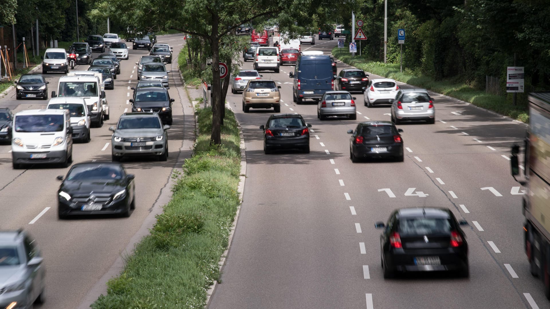 Verkehr in Stuttgart.