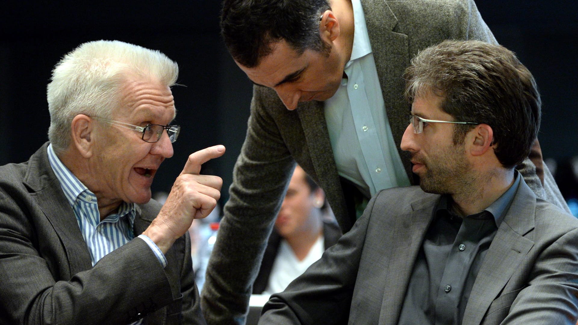 Winfried Kretschmann, Cem Özdemir und Boris Palmer